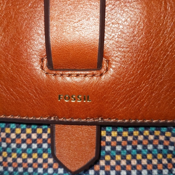 Fossil Kinley Small Crossbody Teal/Brown ZB7610-725 NWOT - Picture 4 of 12
